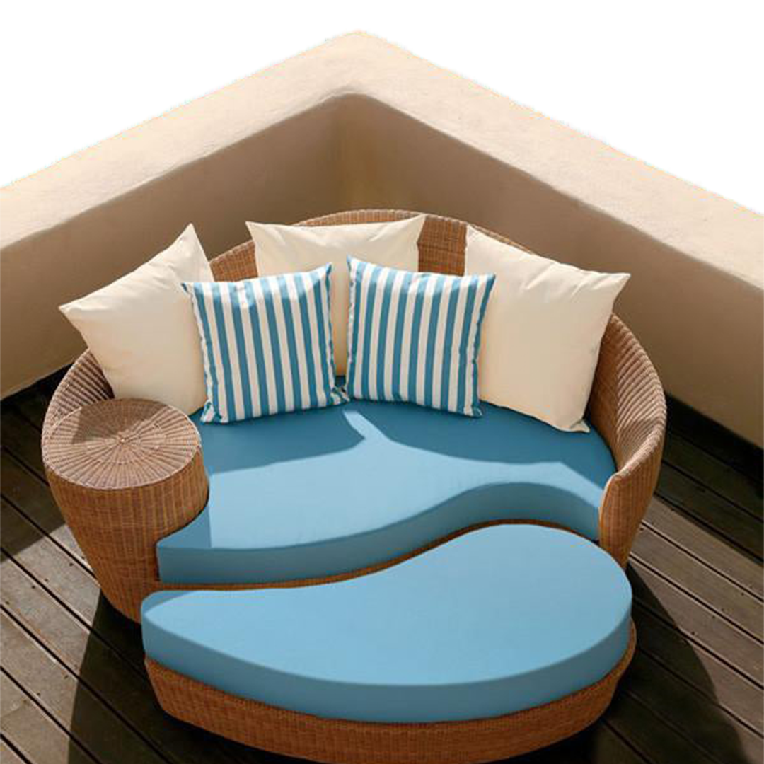 LOUNGER WITH ATTACHED SIDE TABLE WITH BASE & BACK CUSHION <br> VP 317