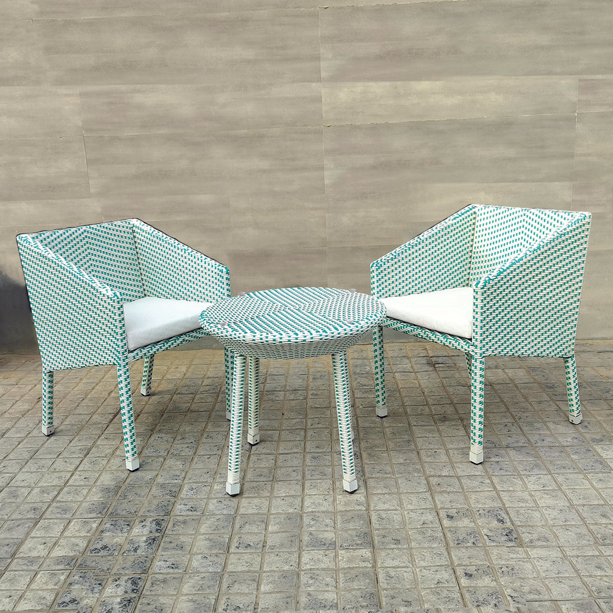 Balcony Set with Table in Wicker <br> VD 129