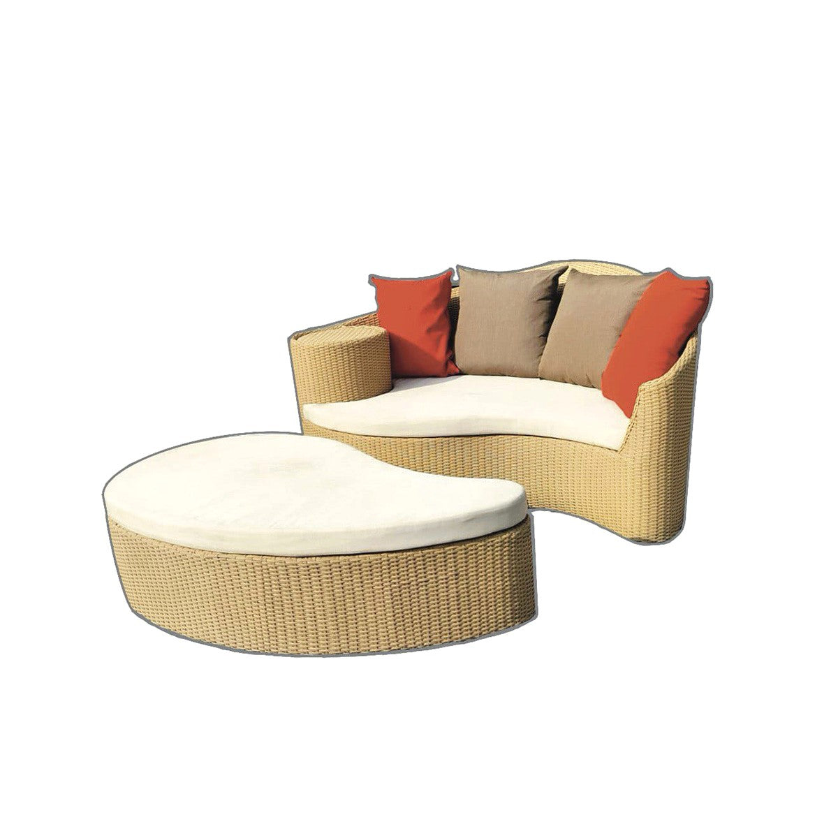 <b>VP 317</b> <br>LOUNGER WITH ATTACHED SIDE TABLE WITH BASE & BACK CUSHION