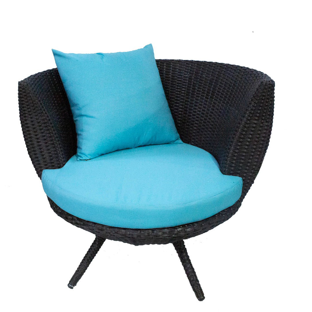 WICKER PATIO FURNITURE WITH BASE & BACK CUSHION <br>(VL 204)