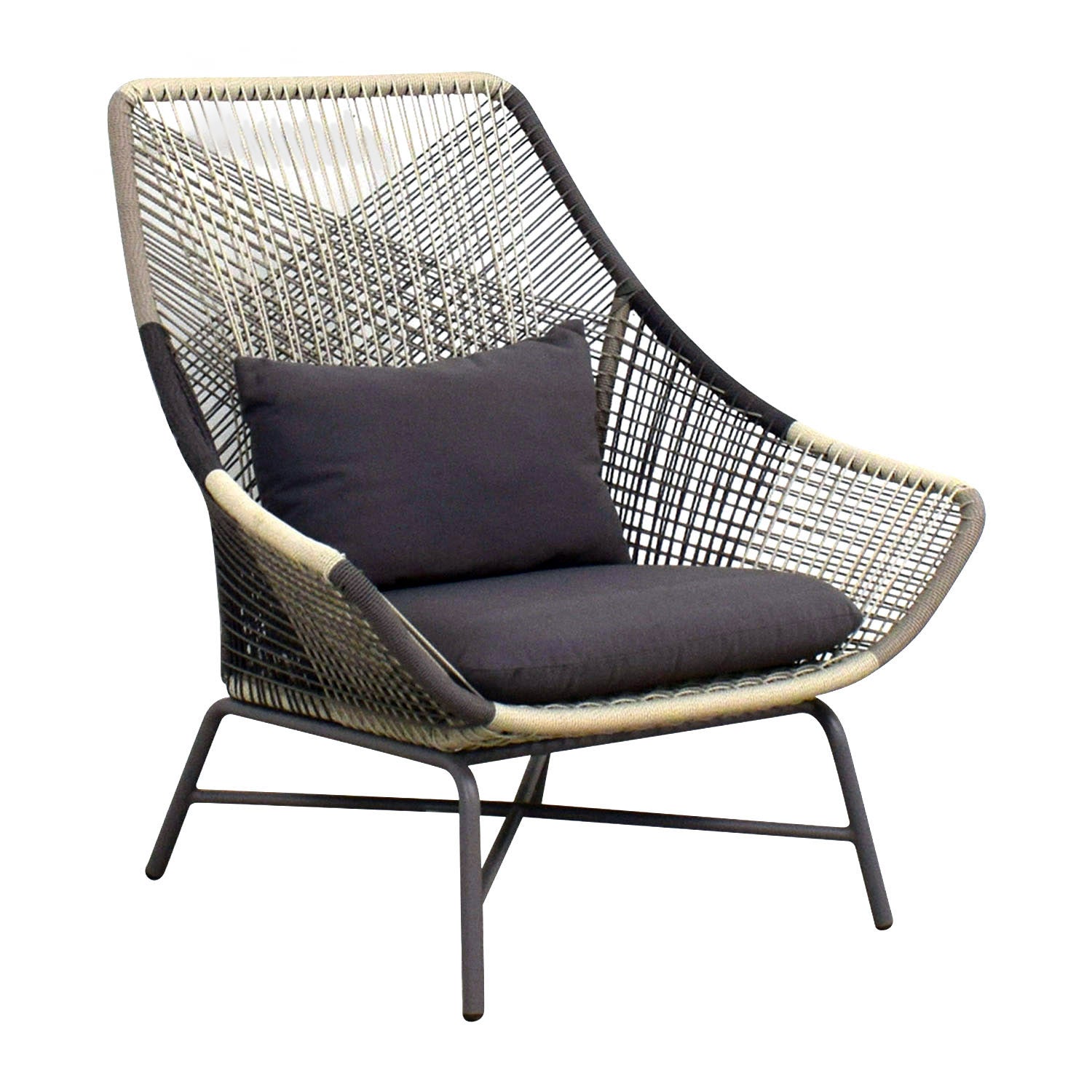 OUTDOOR LOUNGE CHAIR AND TABLE WITH BASE & BACK CUSHION <br> VL 264