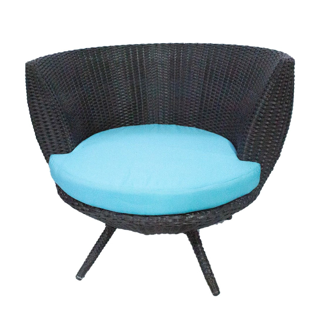 WICKER PATIO FURNITURE WITH BASE & BACK CUSHION <br>(VL 204)